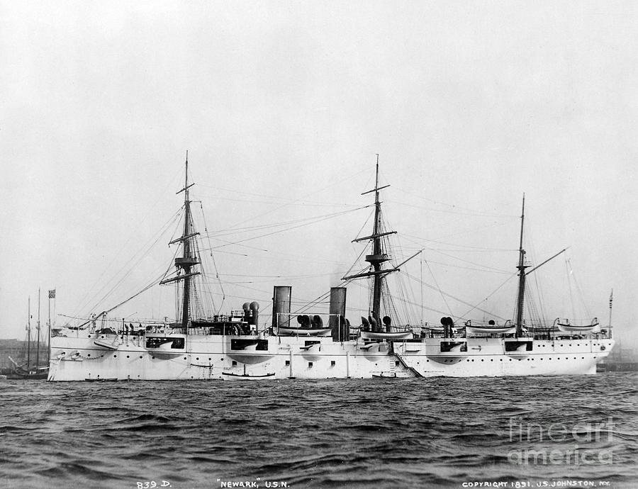 United States Navy protected cruiser f3 Photograph by Historic Illustrations