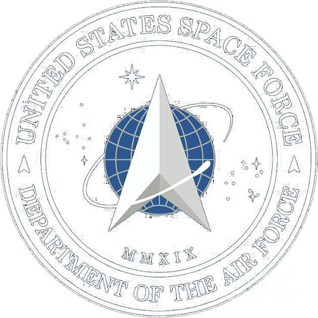 United States Space Force USSF Official Logo Insignia Drawing by Edward ...