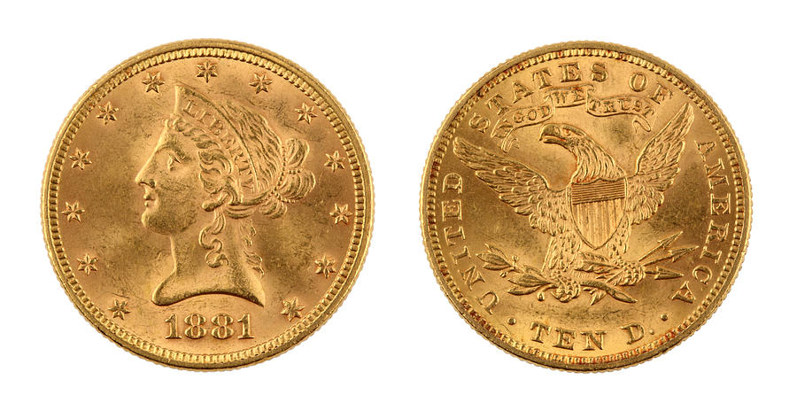 United States Ten Dollar Gold Coin Photograph by Filo