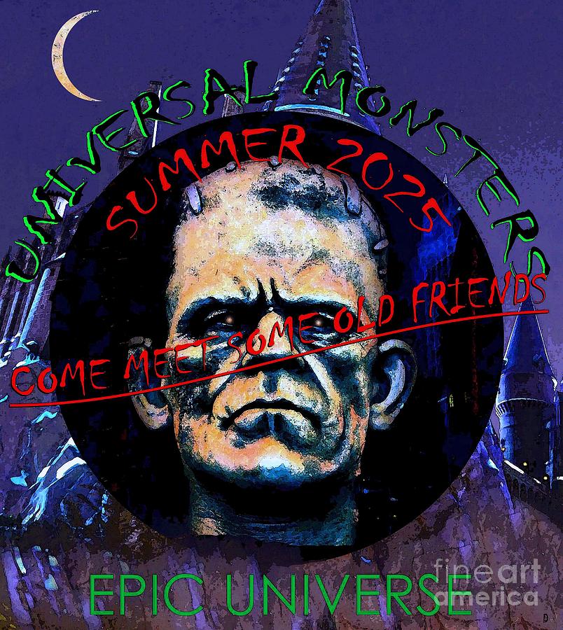 Universal Monsters poster art opening 2025 work B Mixed Media by David