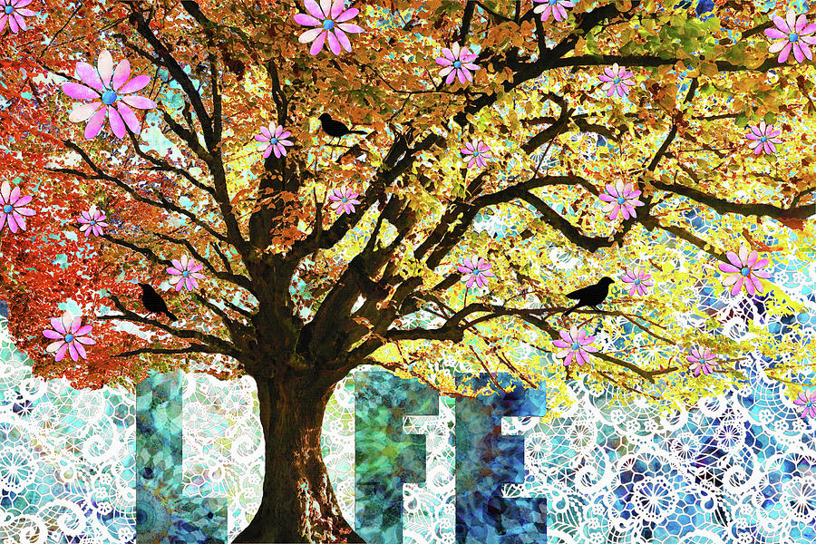 Universal Tree Of Life Art Painting by Sharon Cummings
