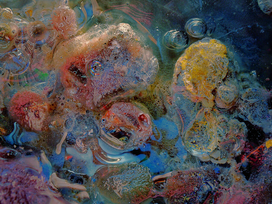Universe in Ice - Icy Abstract 41 Mixed Media by Sami Tiainen