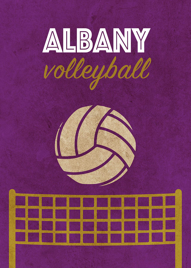 University at Albany Volleyball Team Vintage Sports Poster Mixed Media ...