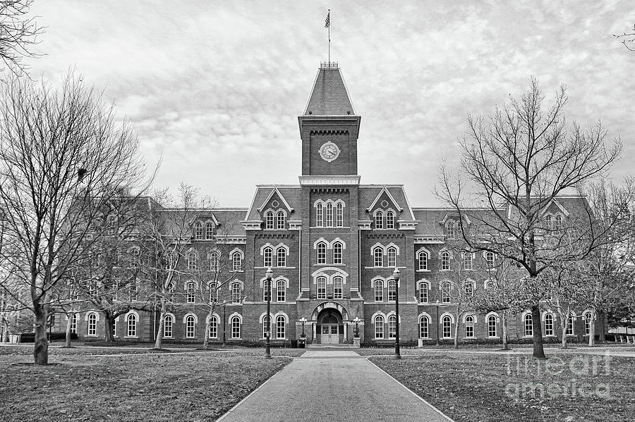 University Hall Ohio State University 1679 bw Photograph by Jack Schultz