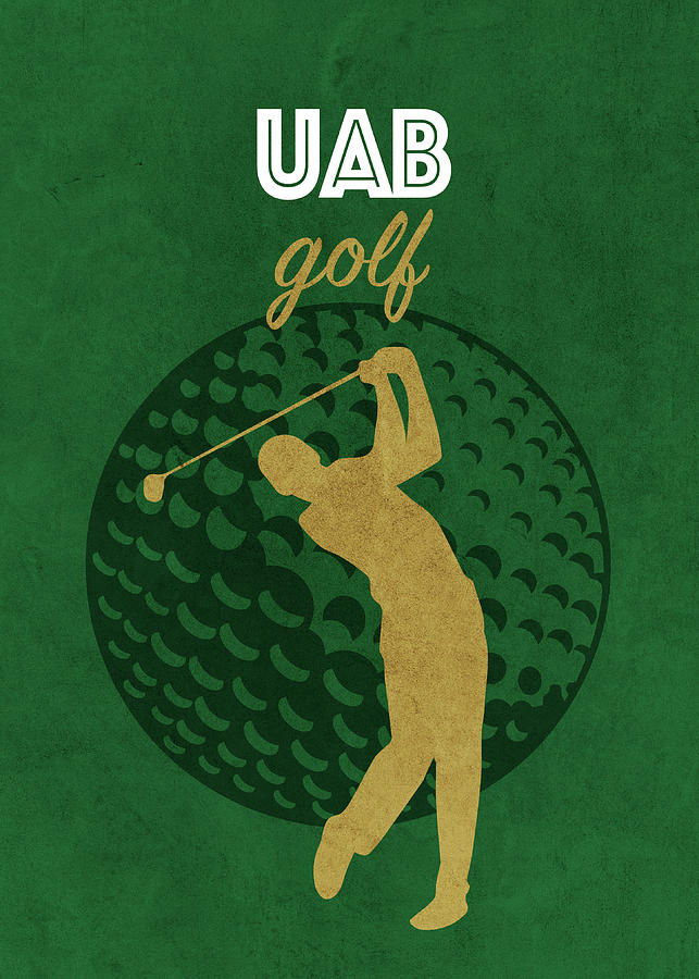 University of Alabama at Birmingham College Golf Sports Vintage Poster