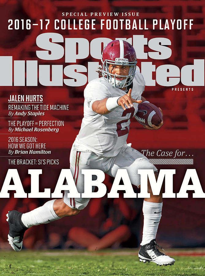 University of Alabama QB Jalen Hurts, 2016-17 College Football Playoffs Preview Issue Cover Photograph by Sports Illustrated