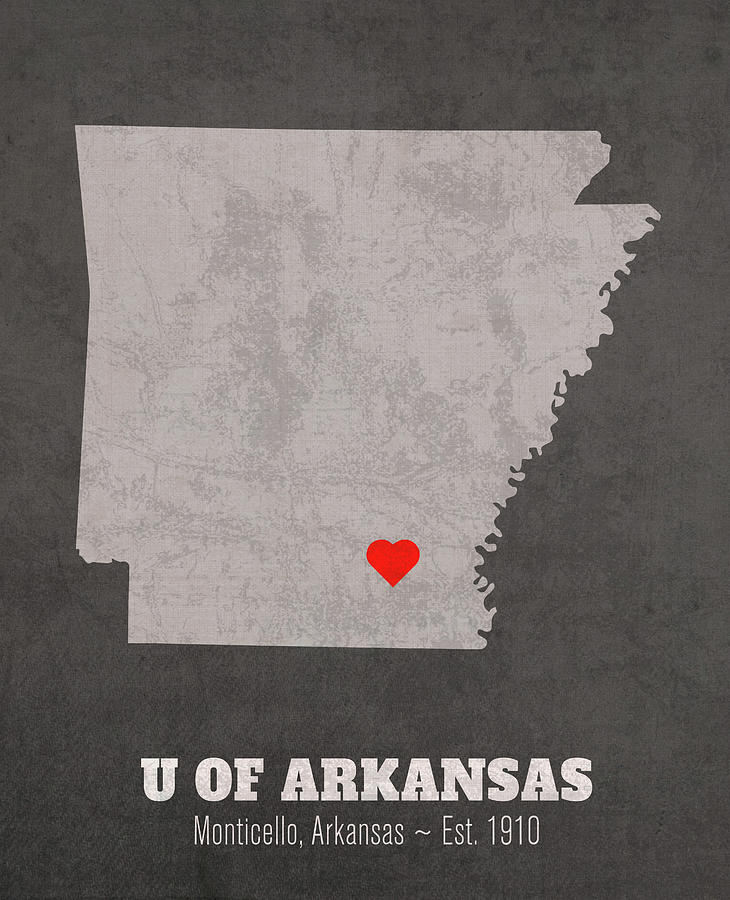 University of Arkansas at Monticello Arkansas Founded Date Heart Map