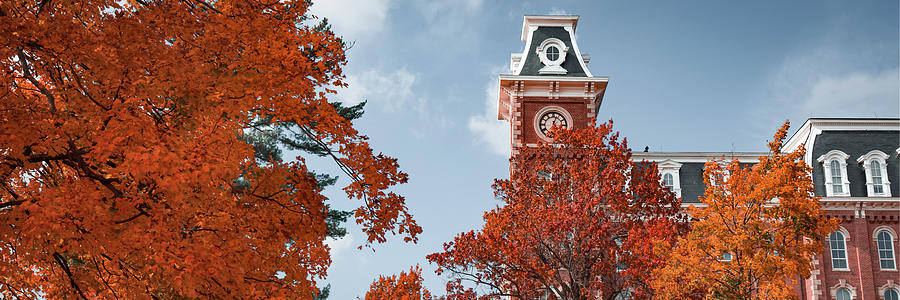 University of Arkansas Old Main Autumn Panoramic View - Fayetteville Photograph by Gregory Ballos