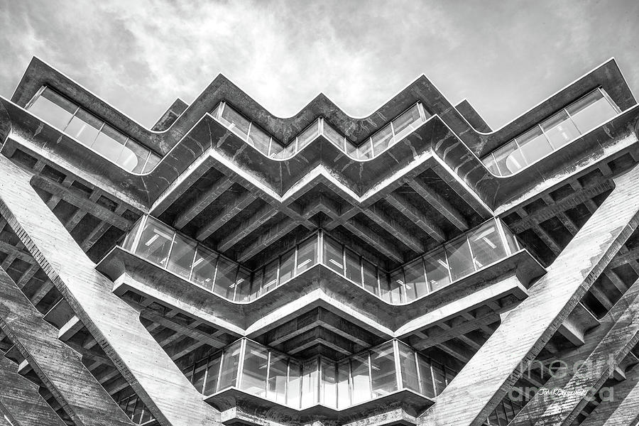 University of California San Diego Geisel Library Abstract Photograph by University Icons