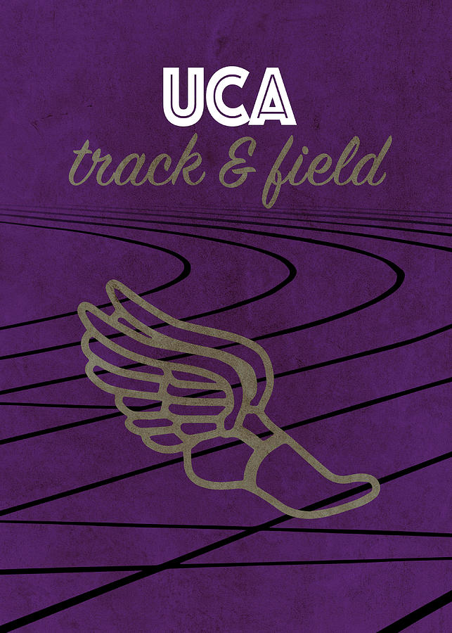 University Of Central Arkansas Mixed Media - University of Central Arkansas College Track and Field Sports Vintage Poster by Design Turnpike