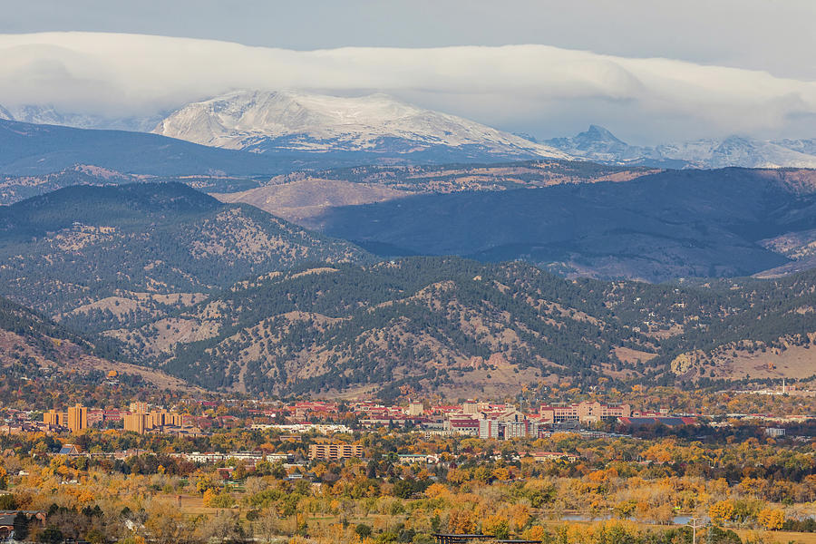 University Of Colorado Photograph - University of Colorado Boulder Autumn Western View by James BO Insogna