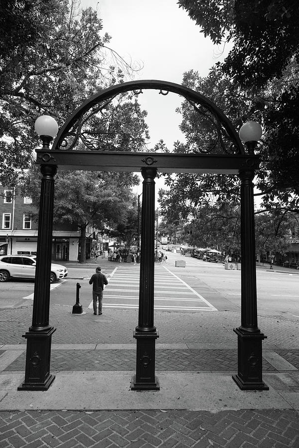 University of Georgia Arch in black and white Photograph by Eldon McGraw