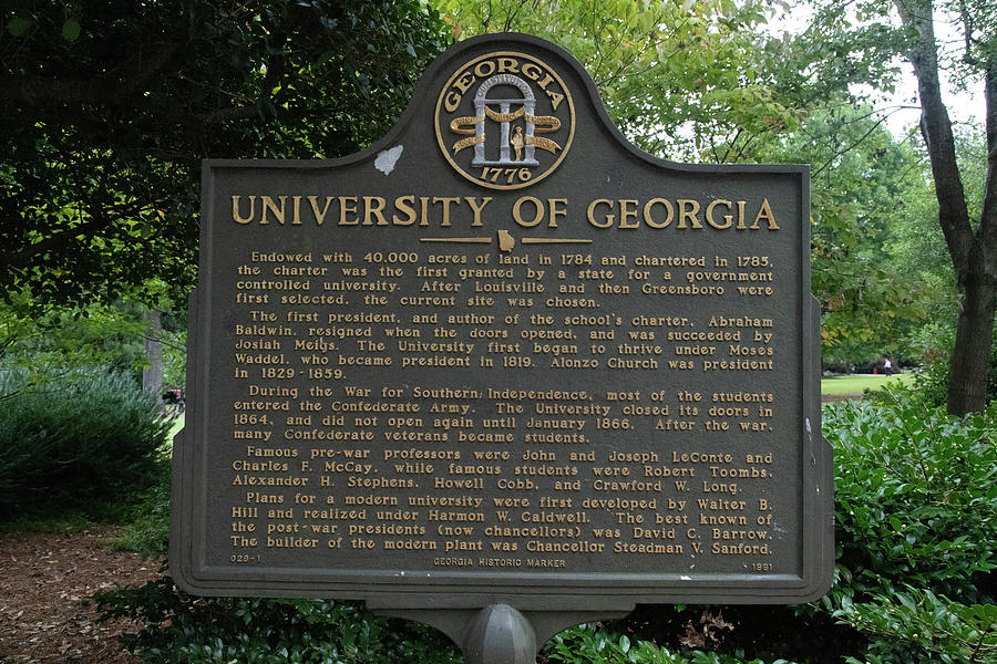 University of Georgia historical university  Photograph by Eldon McGraw