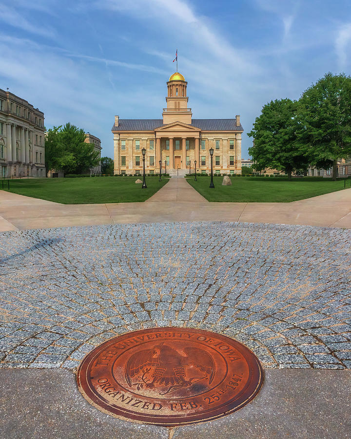 University of Iowa Seal - Old Capitol Photograph by Susan Rissi Tregoning
