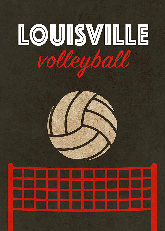  Womens Volleyball Louisville V-Neck T-Shirt : Sports