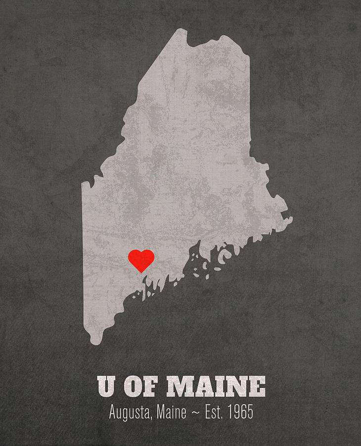 University of Maine at Augusta in Augusta Maine Founded Date Heart Map
