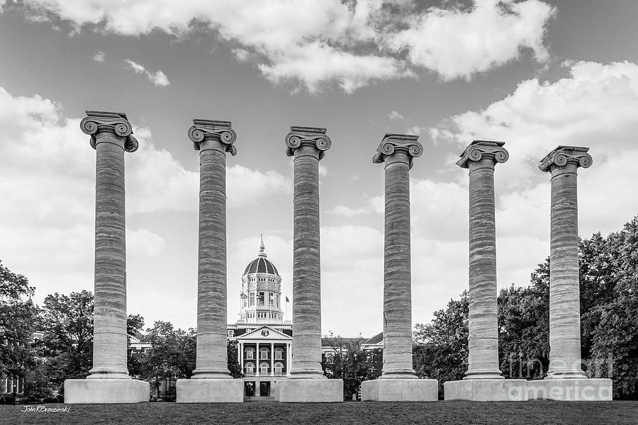University of Missouri Columbia Columns in Francis Quad Photograph by University Icons