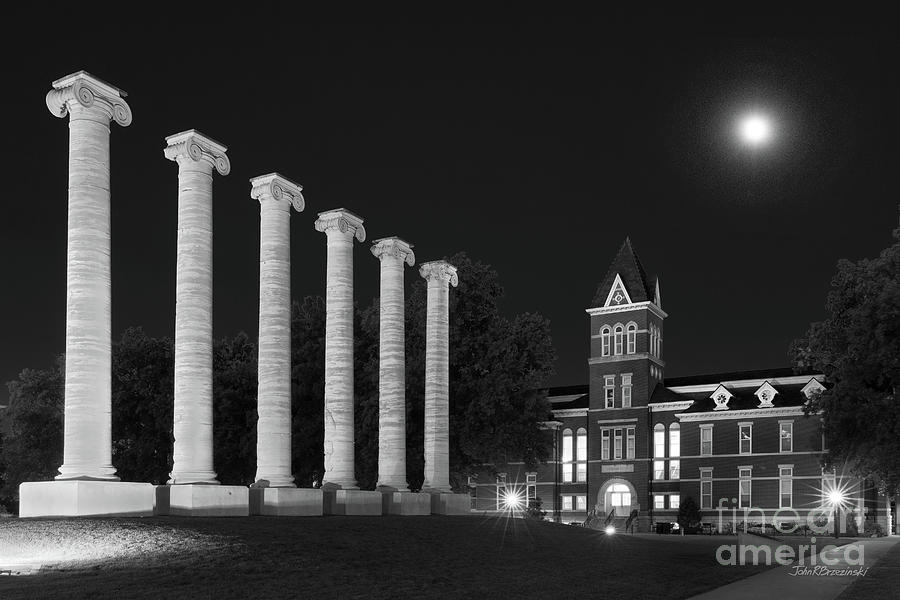 University of Missouri Columbia Nighttime  Photograph by University Icons