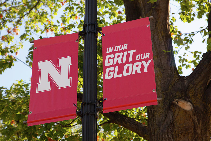 University of Nebraska banner in Our Grit our Glory Photograph by Eldon McGraw
