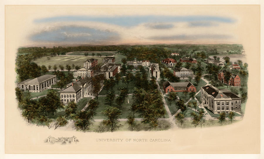 University of North Carolina New York Painting by Richard Rummell ...