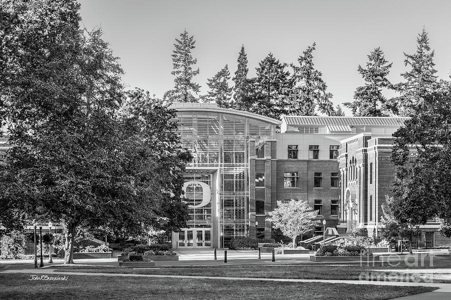 University Of Oregon Photograph - University of Oregon Lillis Business Center by University Icons