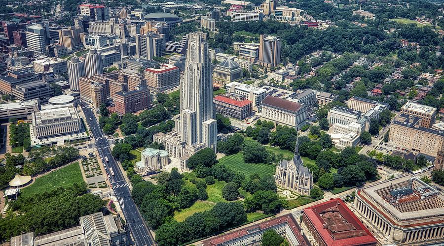 University of Pittsburgh Campus - Aerial View Photograph by Mountain Dreams...