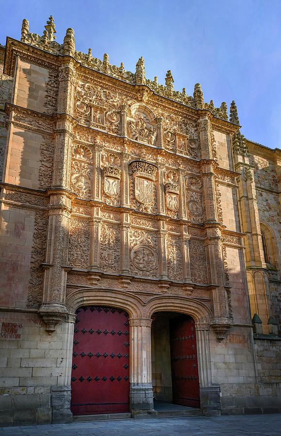 Architecture Photograph - University of Salamanca Spain Entrance Facade by Joan Carroll