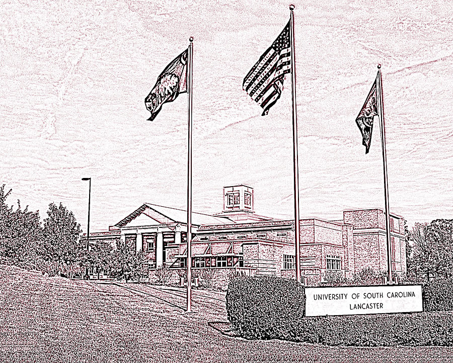 University of South Carolina Lancaster Drawing Garnet Photograph by Bob Pardue