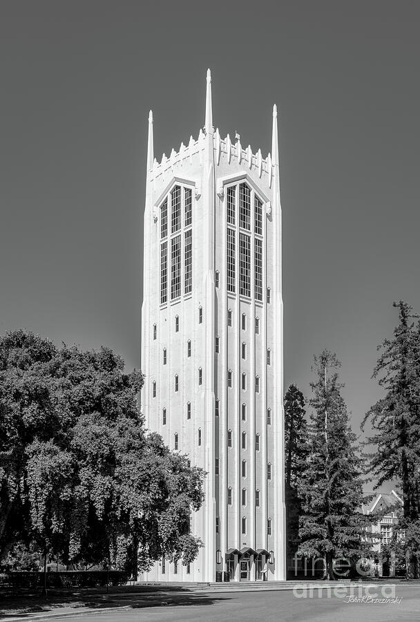 University Of The Pacific Photograph - University of the Pacific Burns Tower by University Icons