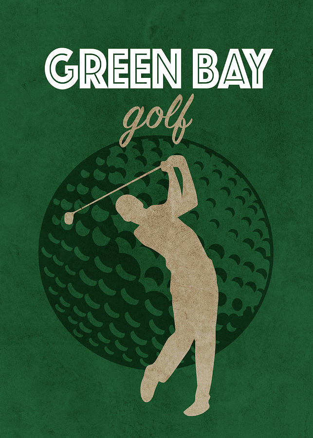 Golf Mixed Media - University of Wisconsin Green Bay College Golf Sports Vintage Poster by Design Turnpike