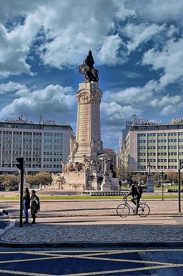 Monument Square Lisbon Portugal  Photograph by Dennis Baswell