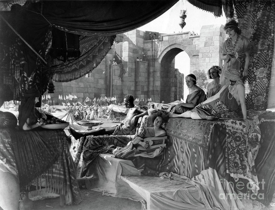 UNKNOWN harem scene from a silent film Photograph by Sad Hill - Bizarre Los Angeles Archive