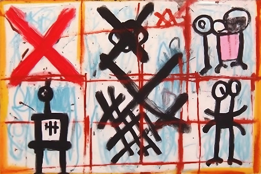 Unleash Your Strategy With Tic Tac Toe- Ai Abstract Art That Transcends 