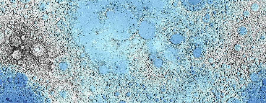 Unmarked Decorative Topographic - Unmarked Decorative Topographic Map Of The Moon Projection United States Geological Survey 