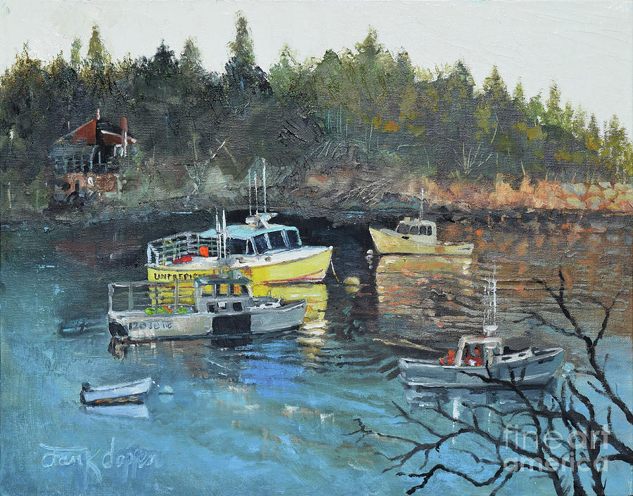 Unpredictable Birch Harbor Painting by Jan Dappen