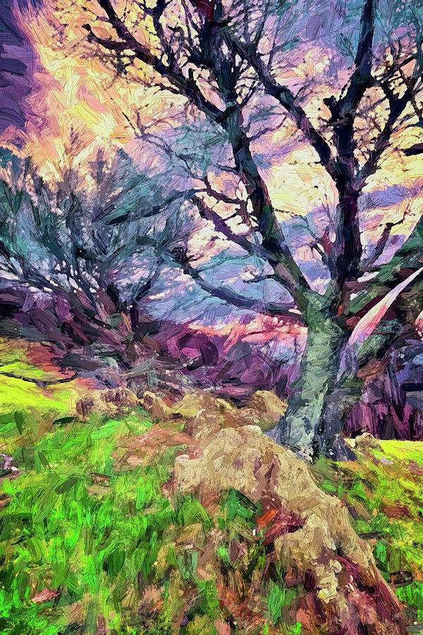 Unreal Sunrise in the Blue Ridge ap Painting by Dan Carmichael