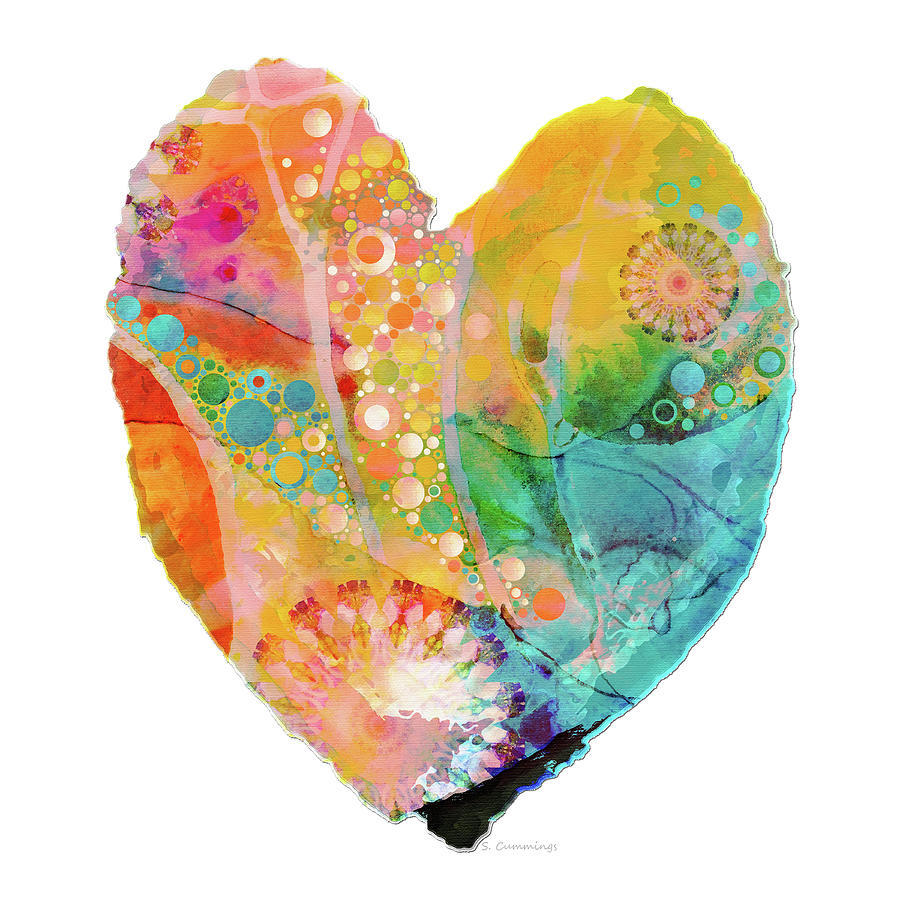 Untamed Heart Colorful Love Art Painting by Sharon Cummings