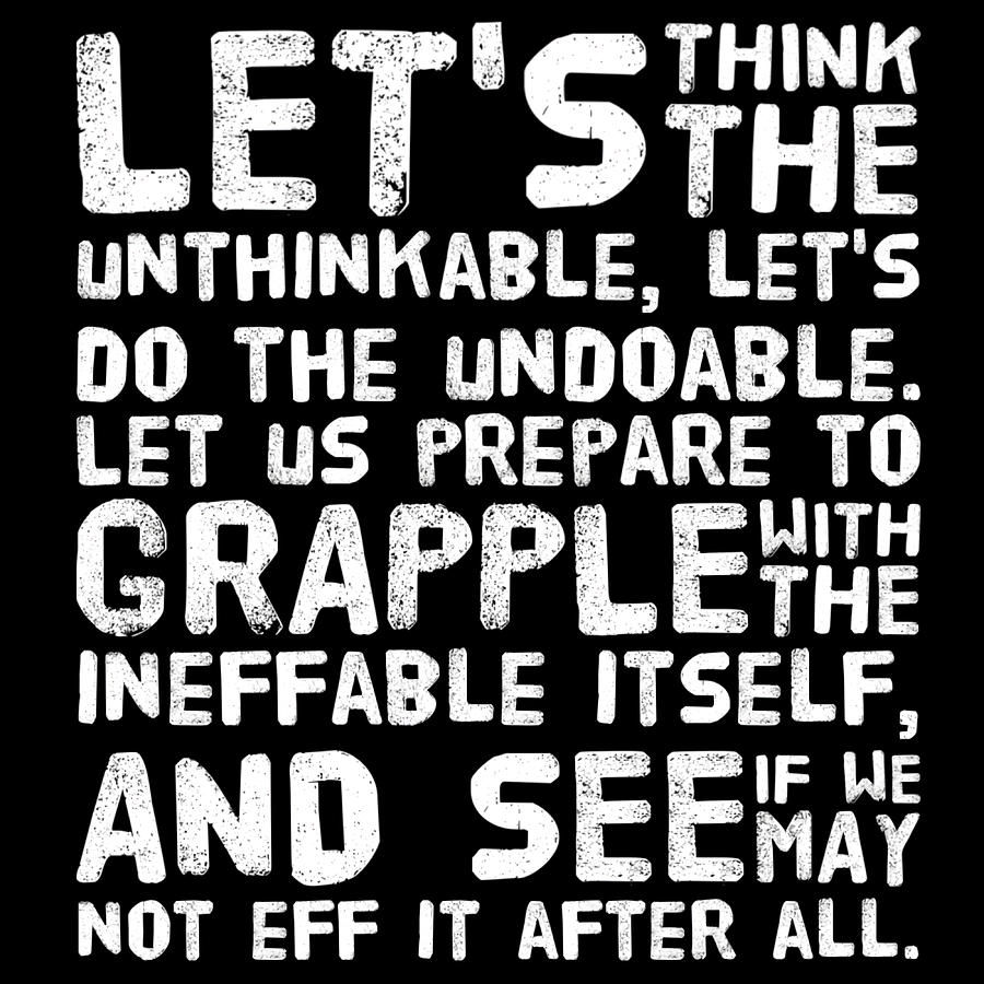 Unthinkable Undoable Ineffable Two Poster funny Painting by Lee Brandon ...