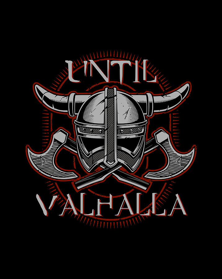 Until Valhalla Viking Military Digital Art by Sue Mei Koh