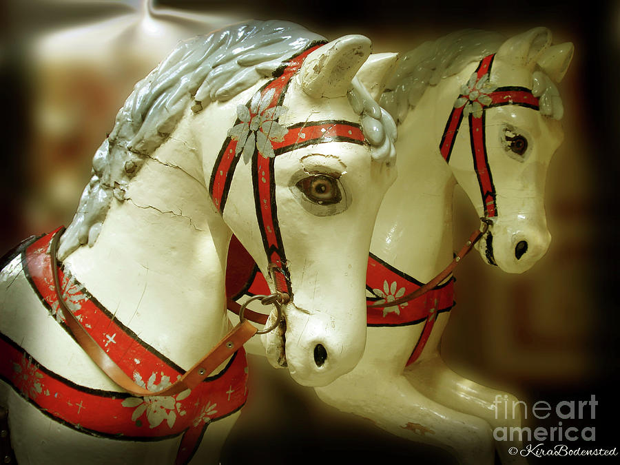 The horse carousel  Photograph by Kira Bodensted