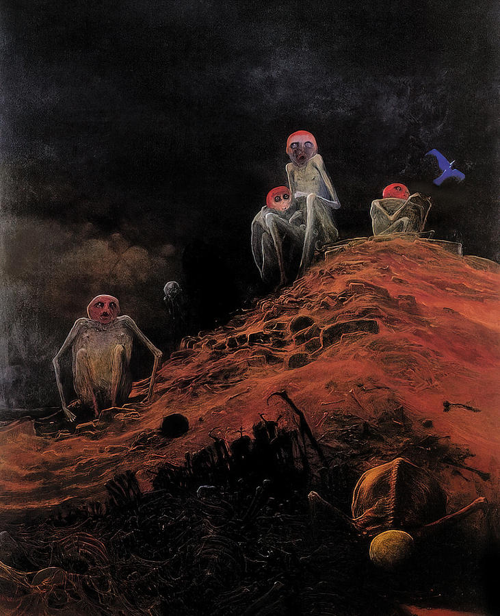 Untitled 76 Painting by Zdzislaw Beksinski - Pixels