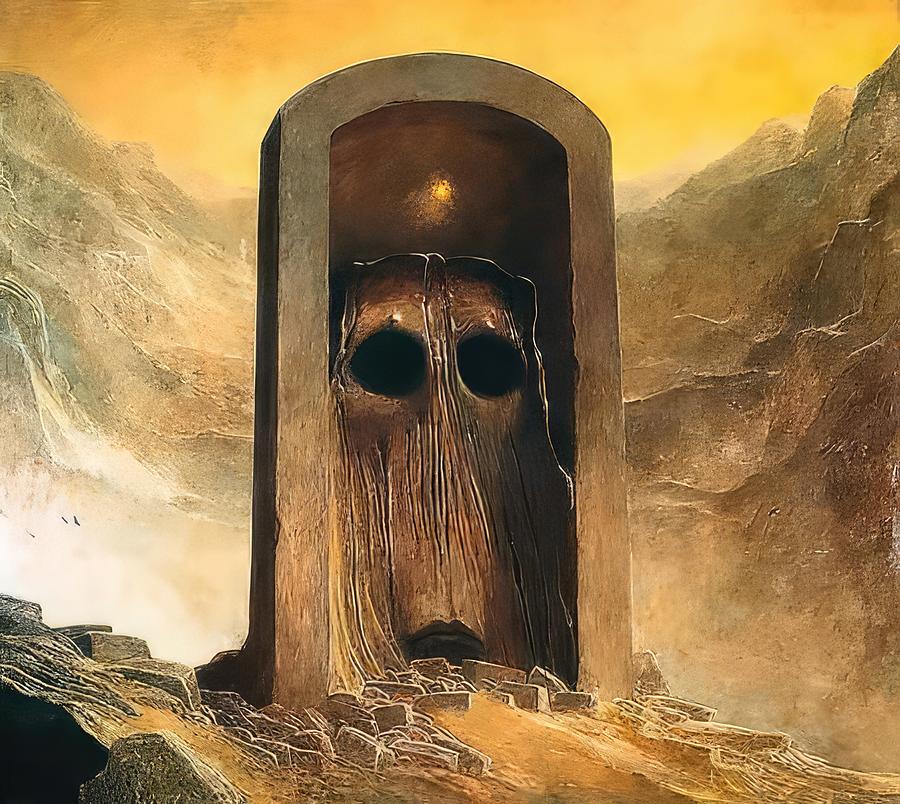 Untitled-ancient-gateway-zdzislaw-beksinski Painting by Zdzislaw ...