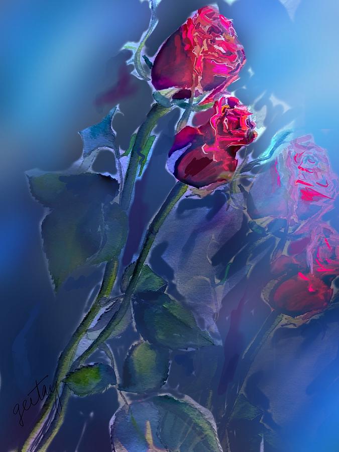 Rose Painting - A Bouquet of flowers by Geeta Yerra