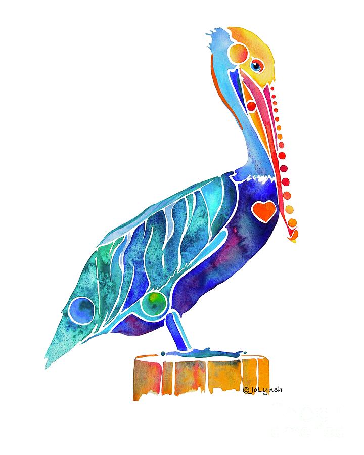 Pelican Painting - Penny Pelican 1 by Jo Lynch
