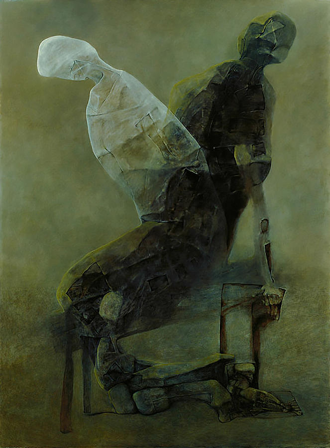 Surrealism Painting - Untitled - Body And Spirit by Zdzislaw Beksinski