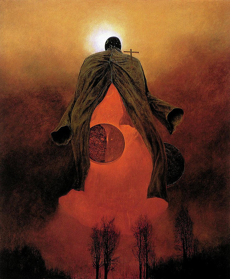 Untitled - Cross God Painting HD Painting by Zdzislaw Beksinski - Fine ...