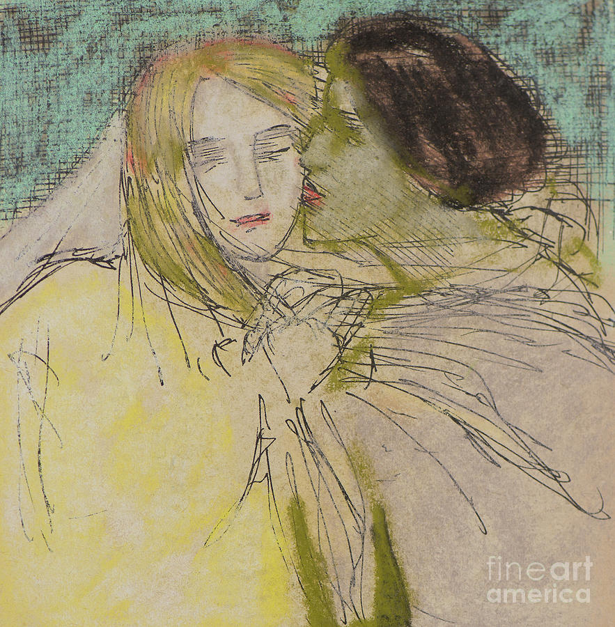 Untitled, Embracing couple Painting by John Duncan