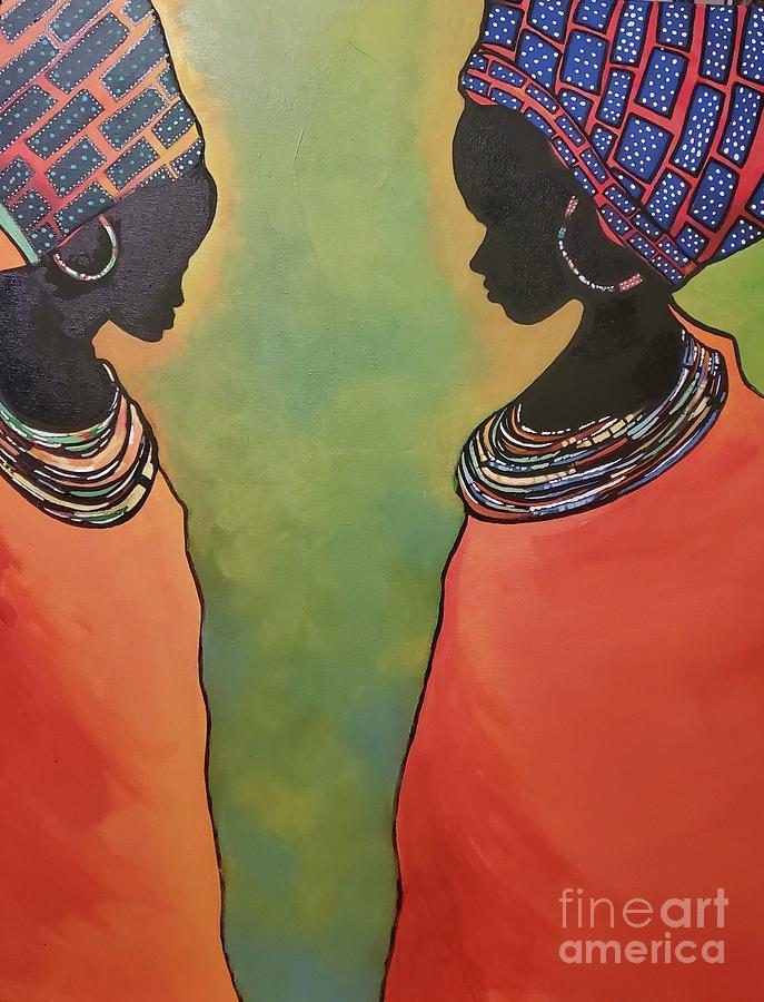 African Painting - Untitled by James Cain Jr