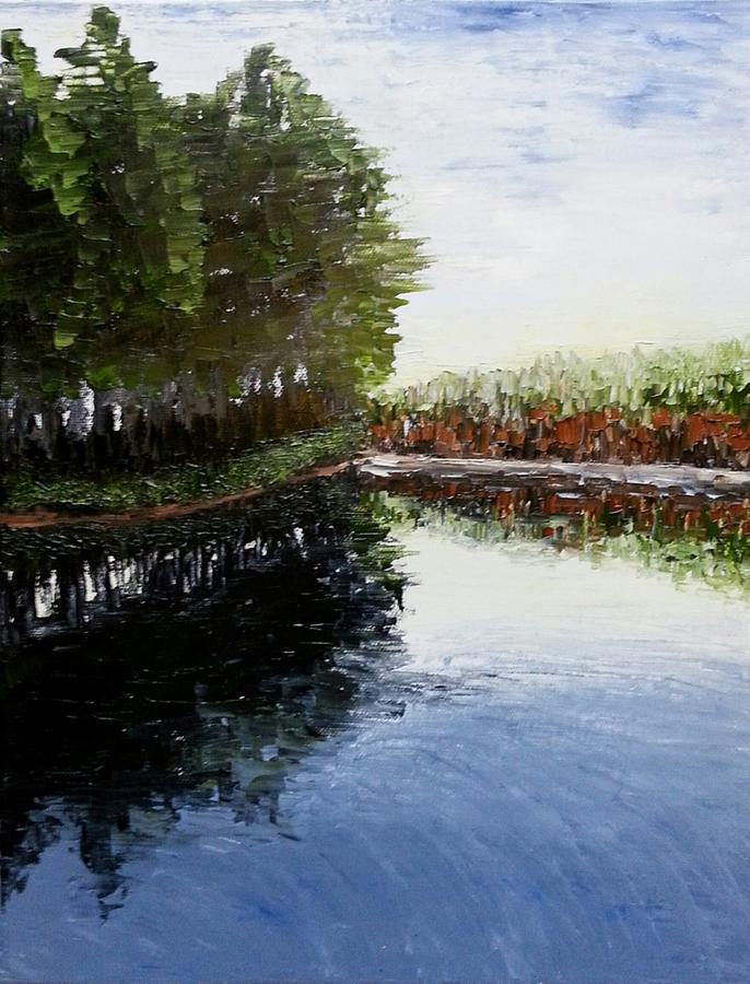 Untitled Landscape 1 Painting by Joanne Stowell