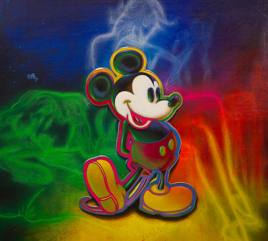 Untitled Mickey Mouse of Disney Painting by Michael Andrew Law Cheuk Yui